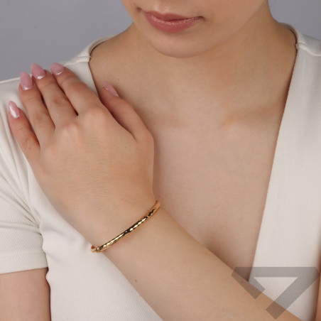 Bransoleta złota bangla taflowana  M3-314 próba 585