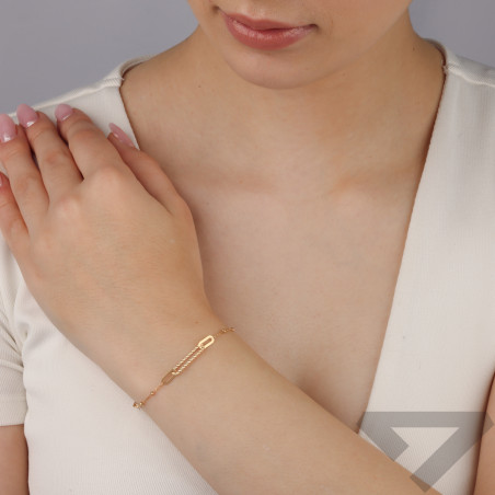 Bransoleta złota anker long i kulki/rolo M3-295-1 próba 585