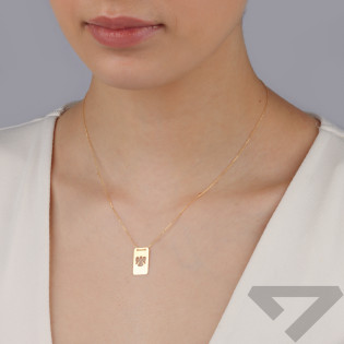 Naszyjnik złoty anioł wycięty w blaszce/rolo M3-309 próba 585