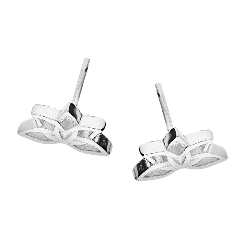 Kolczyki srebrne lilia wodna/sztyft AT690 próba 925