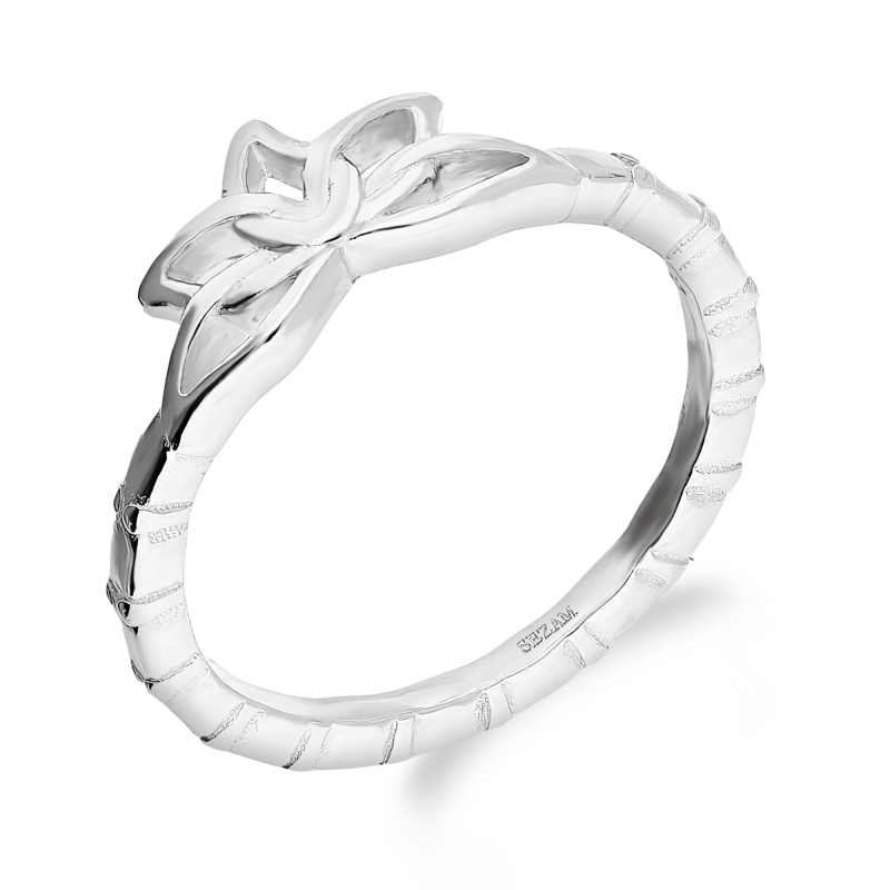 Pierścionek srebrny lilia wodna AT690 próba 925