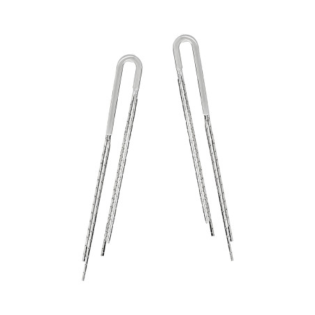 Kolczyki srebrne gładki hak i wiszące linki/sztyft M3-097 ROD próba 925