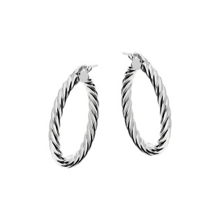 Kolczyki srebrne koła rurka skręcane 18 mm
