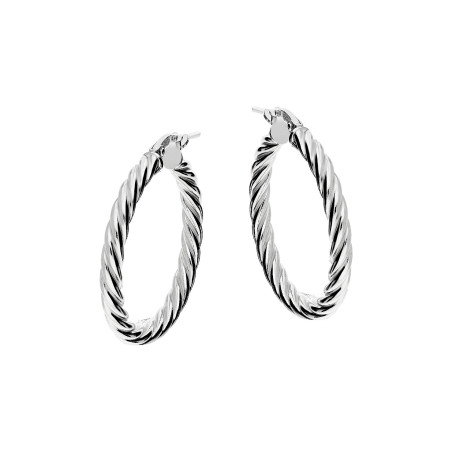 Kolczyki srebrne koła rurka skręcane 21 mm