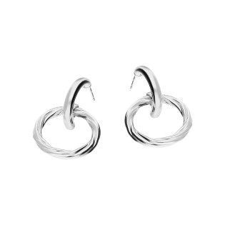 Srebrne kolczyki skręcane koła - JubilerSezam.pl