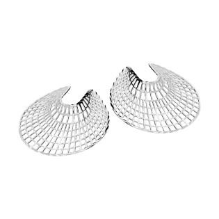 Kolczyki srebrne ażurowa pajęczyna/sztyft M3-131 ROD próba 925