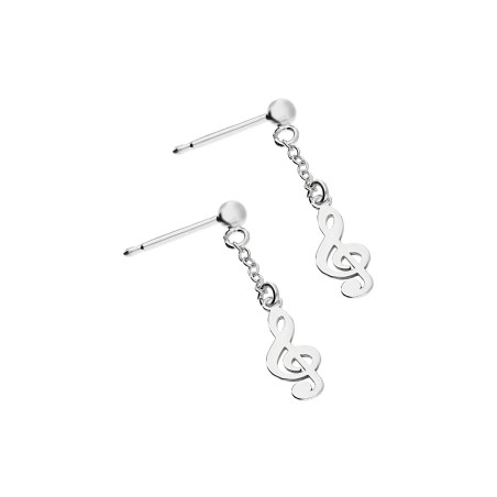 Kolczyki srebrne nutka blask na łańcuszku rolo/sztyft M3-135-1 ROD próba 925