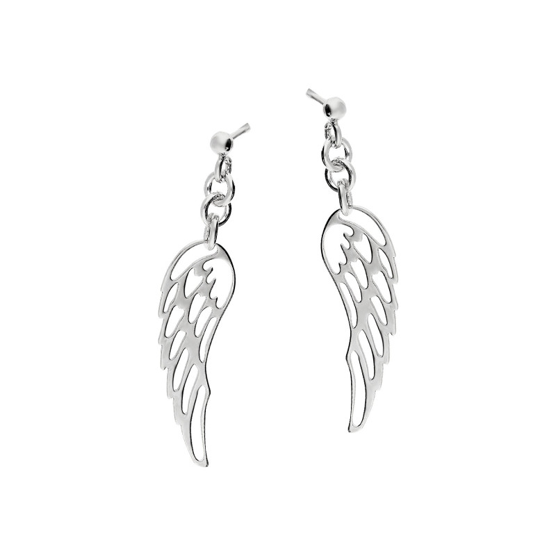 Kolczyki srebrne ażurowe skrzydło i rolo/sztyft M3-142 ROD próba 925