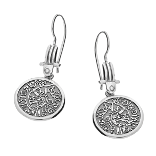 Kolczyki srebrne koła Asteka/bigiel TB 08773-08770 próba 925