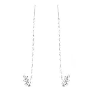 Srebrne kolczyki gałązki z cyrkoniami pr. 925 - JubilerSezam.pl