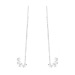 Srebrne kolczyki gwiazdki przeciągane pr. 925 - JubilerSezam.pl