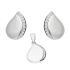Komplet srebrny kolczyki i zawieszka kropla z cyrkoniami AT739 próba 925