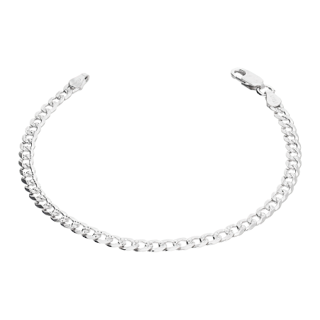 Bransoletka srebrna pancer grawerowany 4 mm