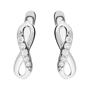Srebrne kolczyki Infinity dla dziewczynki - JubilerSezam.pl