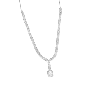 Srebrny Naszyjnik Markiza z Cyrkoniami pr. 925 - JubilerSezam.pl