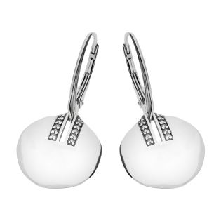 Kolczyki srebrne koło z dwoma rzędami białych cyrkonii/big.zam. SZ314 próba 925