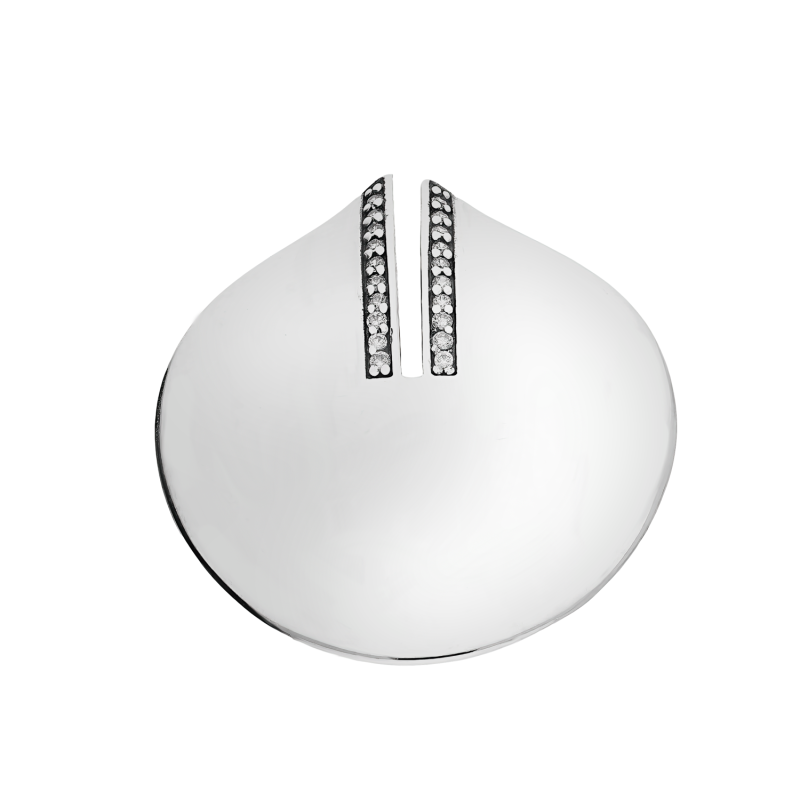 Zawieszka srebrna koło z dwoma rzędami cyrkonii SZ314 próba 925