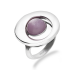 Pierścionek srebrny koło z j.różowym uleksytem jubilerskim AG SZ321 j.różowy próba 925