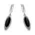 Kolczyki srebrne kropla z czarnym onyksem jubilerskim/ang.zap. SZ322 czarny próba 925