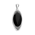Zawieszka srebrna kropla z czarnym onyksem jubilerskim AG SZ322 czarny próba 925
