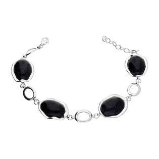 Bransoleta srebrna noc kairu w owalach z falbankami SZ324 noc kairu próba 925