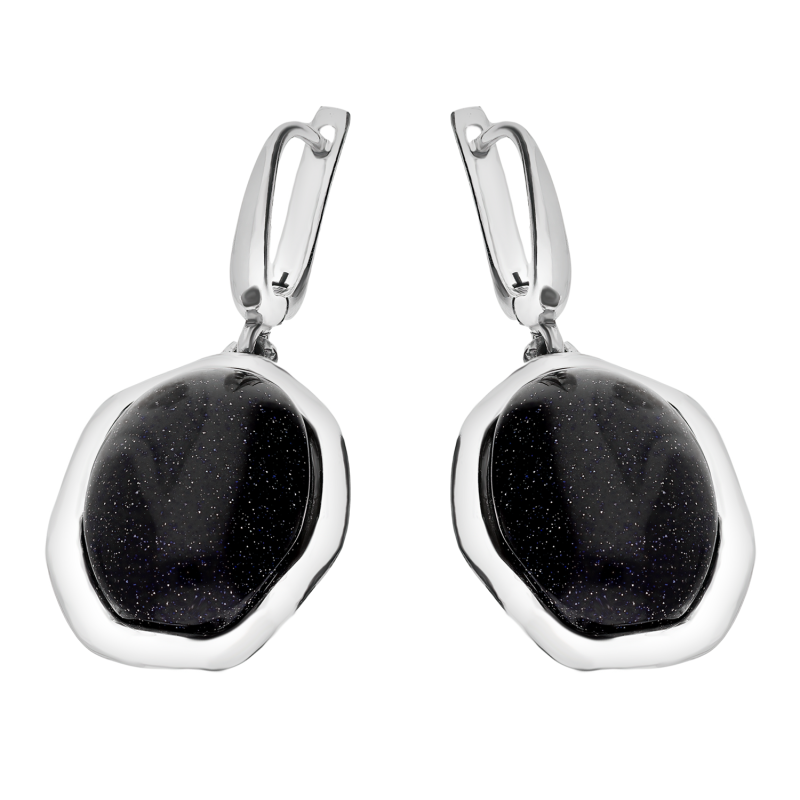 Kolczyki srebrne noc kairu w owalu z falbankami/ang.zap SZ324 noc kairu próba 925