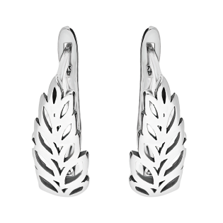 Srebrne kolczyki ażurowe listki pr. 925 - JubilerSezam.pl