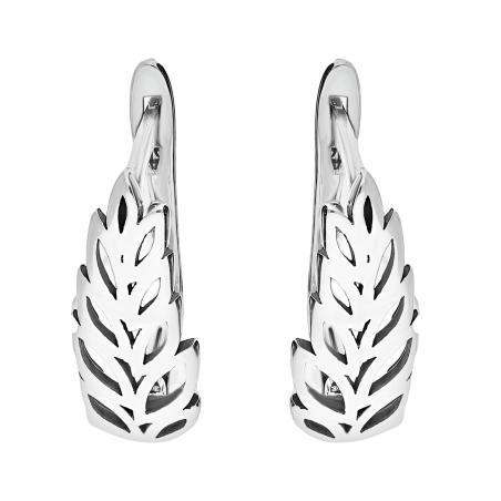 Kolczyki srebrne ażurowe listki/ang.zap. SZ332 próba 925
