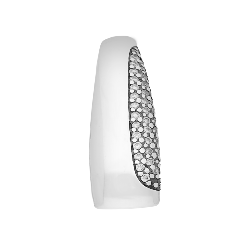 Zawieszka srebrna blaszka z białymi cyrkoniami z boku SZ335 próba 925