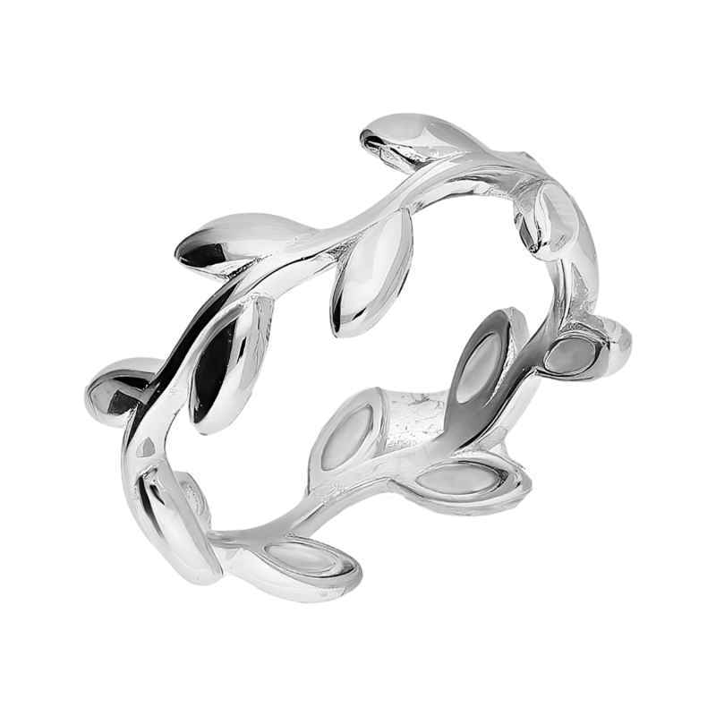 Pierścionek srebrny gałązka z liśćmi TB 18879 próba 925