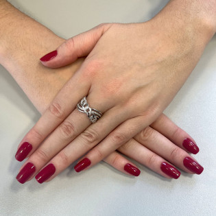 Pierścionek srebrny pancer i fale z cyrkoniami AT812 próba 925