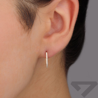 Złote kolczyki z cyrkoniami pr. 585 - JubilerSezam.pl