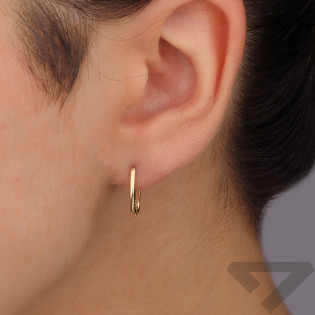 Kolczyki złote gładkie owale, złoto 375