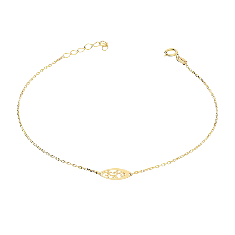 Bransoleta złota ażurowa łezka/rolo AR VX4FOR6B10705-III-LS próba 375