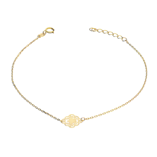 Bransoleta złota lilia w ażurowym rombie/rolo AR VX4FOR6B10711-III-LS próba 375