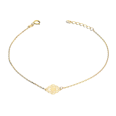 Bransoleta złota lilia w ażurowym rombie/rolo AR VX4FOR6B10711-III-LS próba 375