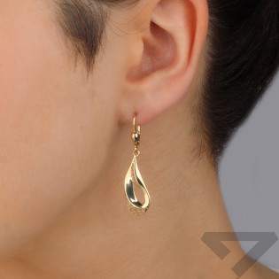 Kolczyki złote ażurowa kropla/big.zam. AR FUE0540 próba 585