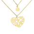 Naszyjnik złoty ażurowe serce i kwiatek/2x anker AR VX5FOR6N10697-LS próba 375