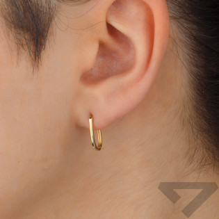 Kolczyki złote gładkie przecinki/zatrzask MI WSGD90362 próba 375