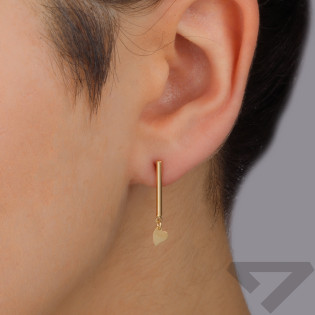 Kolczyki złote gładka rurka i serce/sztyft AR X3TE15207 próba 585