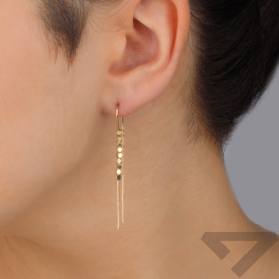 Kolczyki złote obłe kulki na ankerze/przeciągane AR X5FOR6E10303-DC próba 585