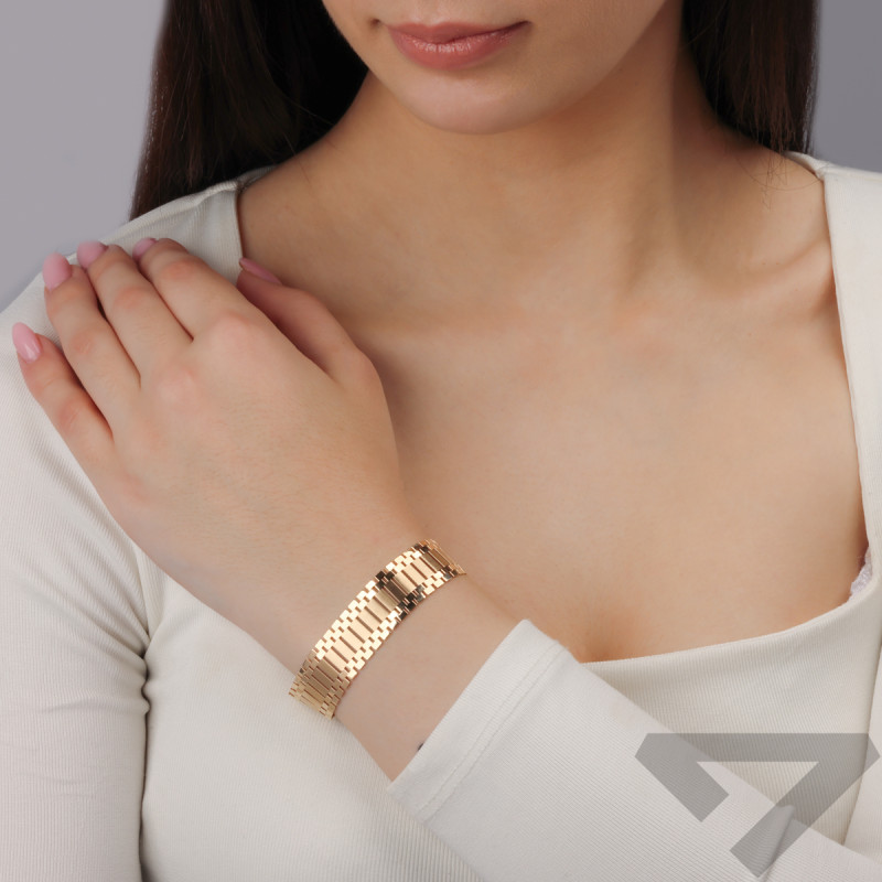 Bransoleta złota matowy płotek zegarkowy AR XTBB1408-BR próba 585