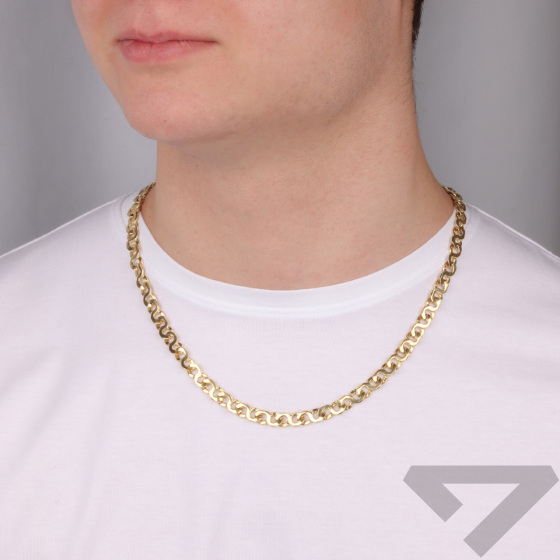 Łańcuszek złoty fantazja splot w ósemki