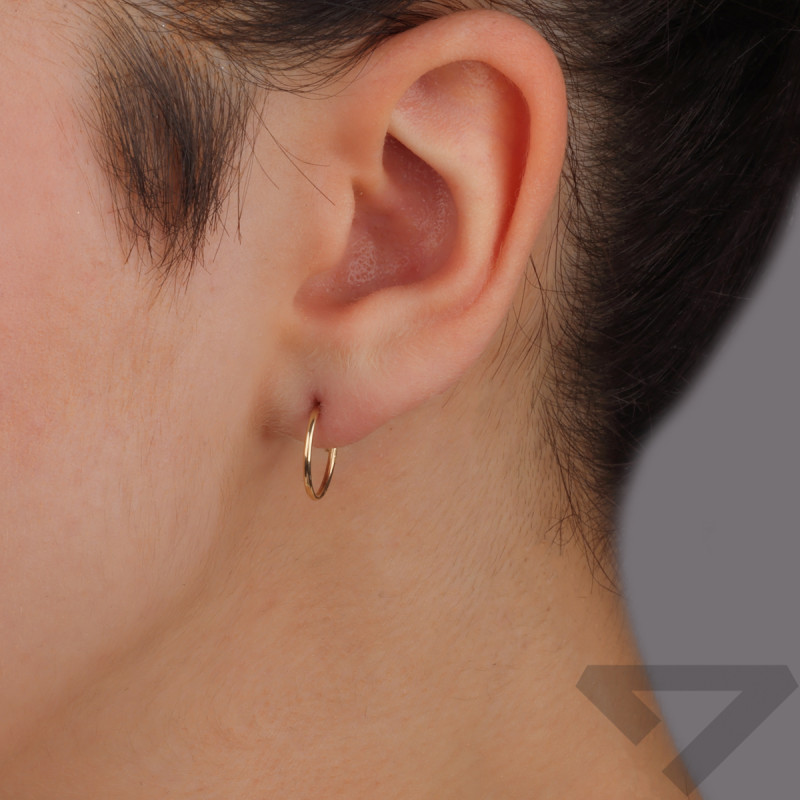 Kolczyki złote kółka szarniry 10mm próba 585