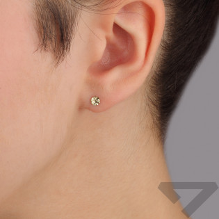 Kolczyki złote pinezka z grawerem próba 375