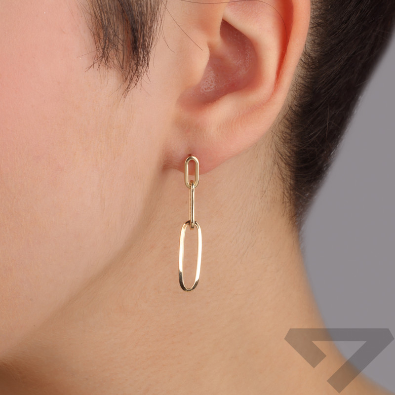 Kolczyki złote anker long x3/sztyft AR X6FOR6E10654 próba 375