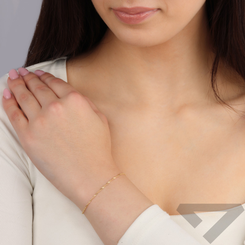 Bransoleta złota singapur OS SING 024 próba 585