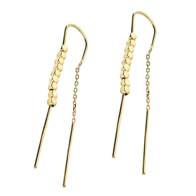 Kolczyki złote obłe kulki na ankerze/przeciągane AR X5FOR6E10303-DC próba 585