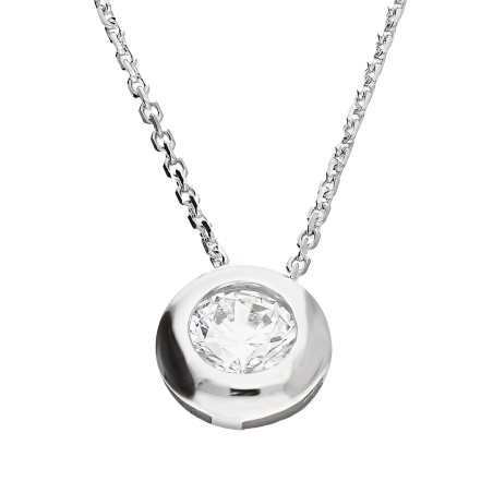 Naszyjnik z Białego Złota z Cyrkonią pr. 375 - JubilerSezam.pl