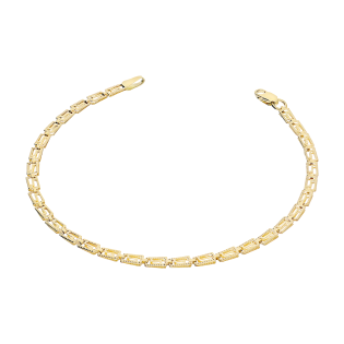 Złota Bransoletka Ażurowa Greka pr. 585 - JubilerSezam.pl